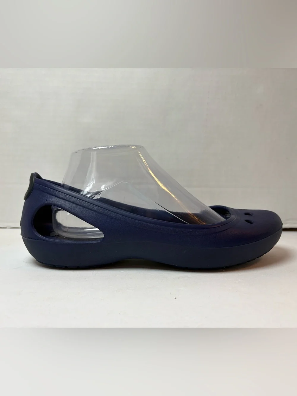 Crocs Kadee Blue Classic Slip-on Ballet Flats Cutout Size 9